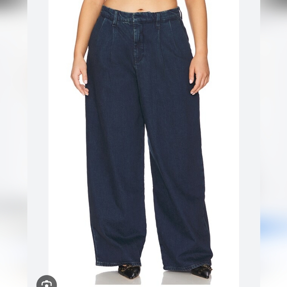 Good American Size 10 Good 90s Pleated Wide Leg Jeans (RUN BIG- READ) - Picture 11 of 16